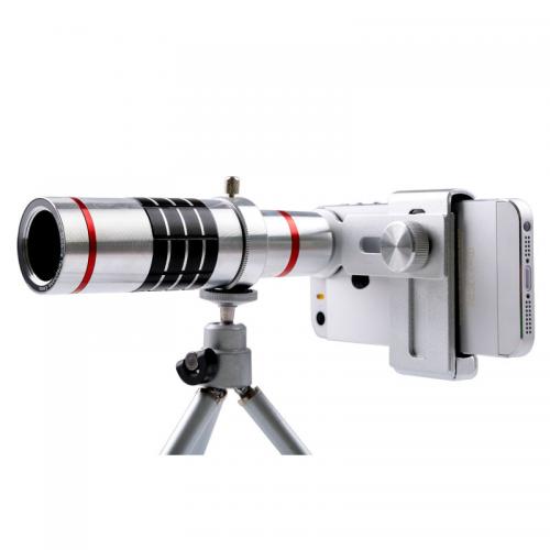 สามารถปรับระดับได้หลากหลายสำหรับเลนส์เสริมมือถือ 18x Telescope Zoom Lens