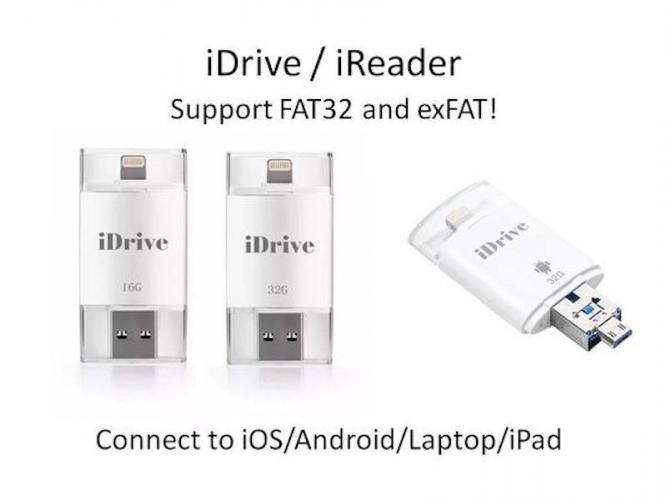 iDrive/iReader for Android/iOS ซัพพอร์ต FAT32 และ exFAT