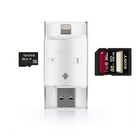 iReader 3in1 Card Reader ตัวอ่านการ์ดสำรองข้อมูล สำหรับ iOS/Android