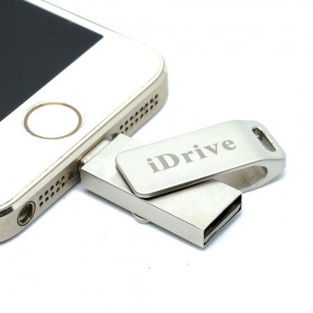 iDrive i-Flash Device แฟลชไดร์ฟสำรองข้อมูลสำหรับ iPhone 5/5S/SE/6/6S Plus/iPad Air/4/mini