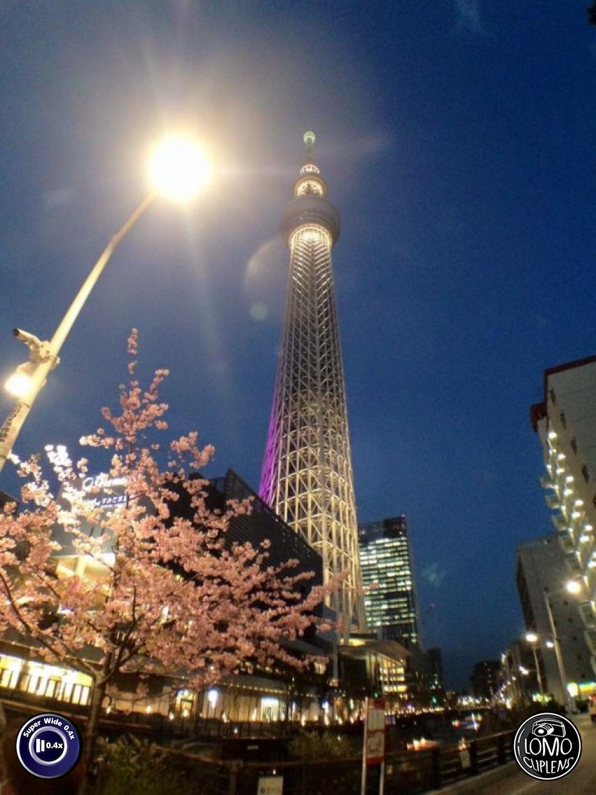 วิวสวยๆจาก Tokyo Skytree ดอกซากุระกำลังบานสะพรั่ง ขอบคุณรีวิวสวยๆจากคุณ Ginkzika  ประเภทเลนส์ Super Wide 0.4x